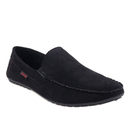 Černé elegantní polobotky AB96K-1 mokasíny černý 1