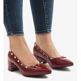 Vínově lakované lodičky na sloupku X-70 červené vícebarevný 1 Vínově lakované lodičky na sloupku X-70 červené vícebarevný 1