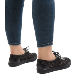 Černé krajkové tenisky HC235 černá 1 Černé krajkové tenisky HC235 černá 1