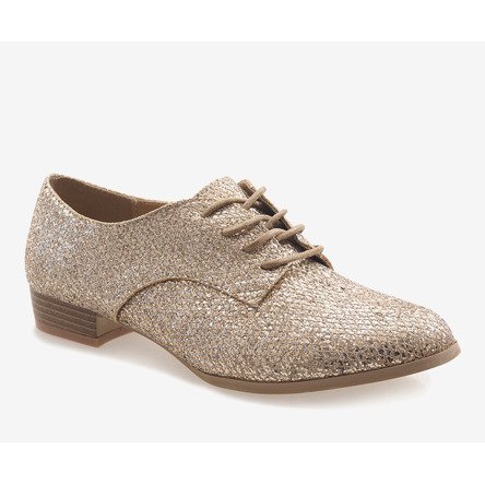 Zlaté šněrovací boty G086 zlatý 1