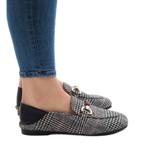 Černé balerínové mokasíny YJX003 černá 1