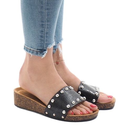 Černé vysoké podpatky AC-2809 černá 1 Černé vysoké podpatky AC-2809 černá 1