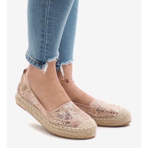 Růžové prolamované espadrilky L08-71 růžový 2
