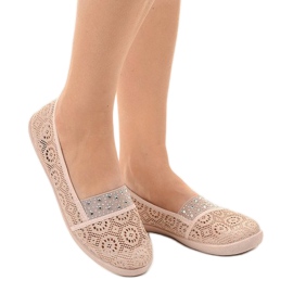 1148-Y růžové krajkové tenisky růžový 2