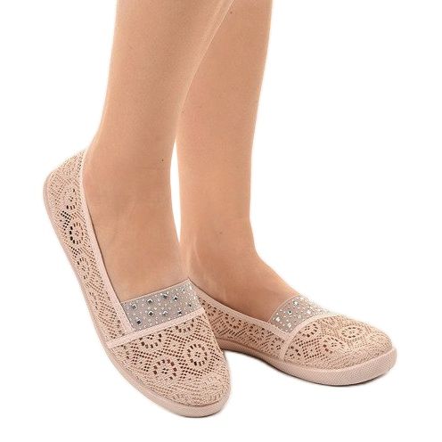 1148-Y růžové krajkové tenisky růžový 2