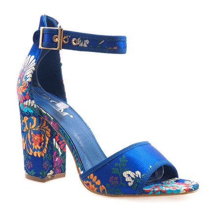 Modré sandály na sloupku 77-14 modrý 1
