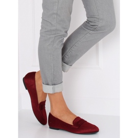 Dámské mokasíny burgundské 3109 Red II-GAT červené 2