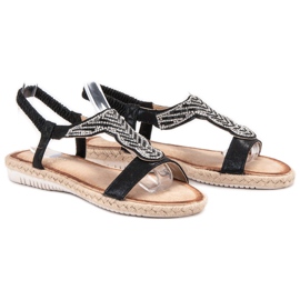 Emaks Espadrilles Nazouvací sandály černá 1