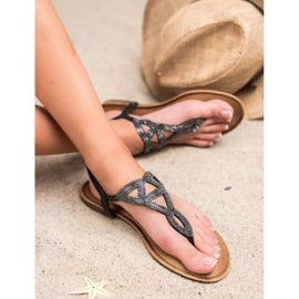 Queen Vivi Dámské ploché sandály černá 2