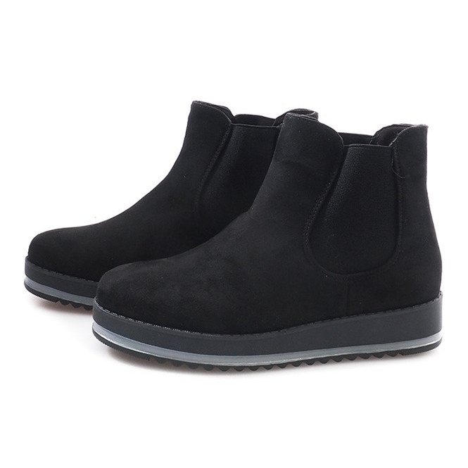 Teplé boty Jodhpur boty K-105 Black černý 1