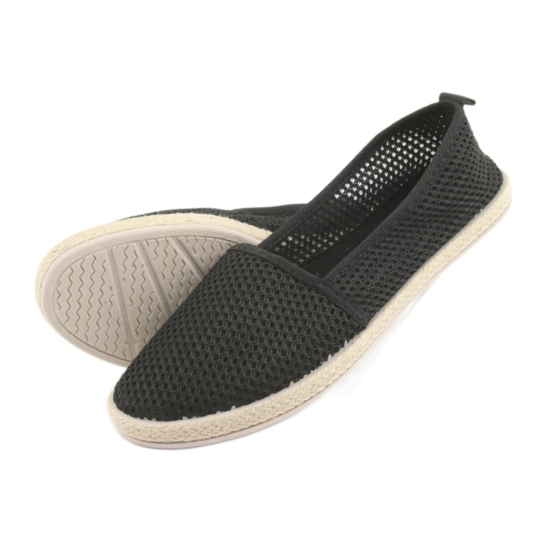 Espadrilky z černé síťoviny JX1029 černé černá 4