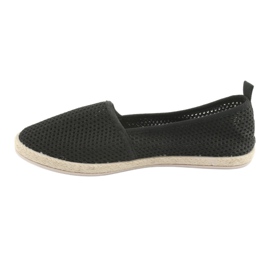 Espadrilky z černé síťoviny JX1029 černé černá 2