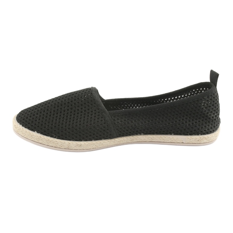 Espadrilky z černé síťoviny JX1029 černé černý 2