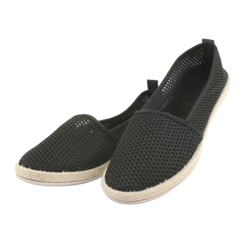 Espadrilky z černé síťoviny JX1029 černé černý 3