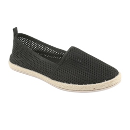 Espadrilky z černé síťoviny JX1029 černé černý 1