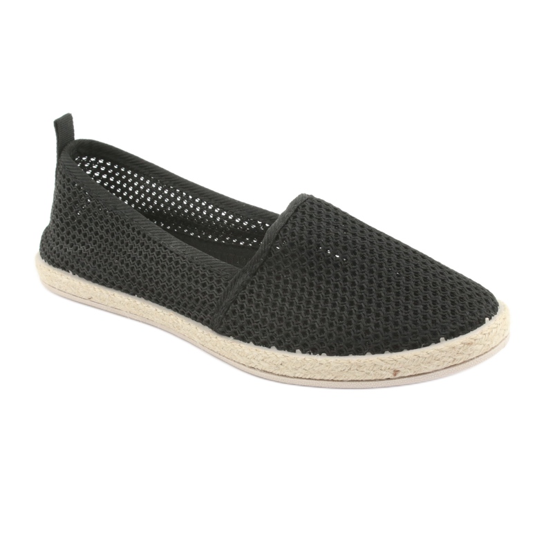 Espadrilky z černé síťoviny JX1029 černé černá 1