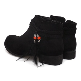 Suede Booties Jodhpur boots H1911 Black černý 1