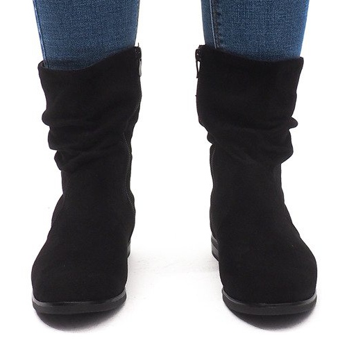 Teplé boty Jodhpur L7355 černé černý 2