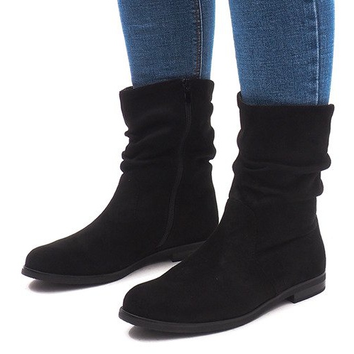 Teplé boty Jodhpur L7355 černé černý 1