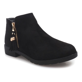 Suede Booties Jodhpur 8565 Black černá 2