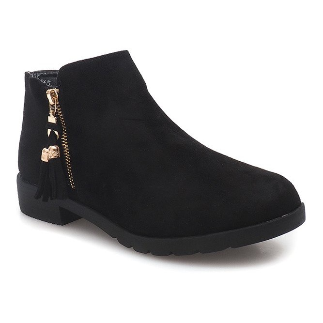 Suede Booties Jodhpur 8565 Black černý 2