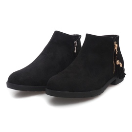 Suede Booties Jodhpur 8565 Black černý 1