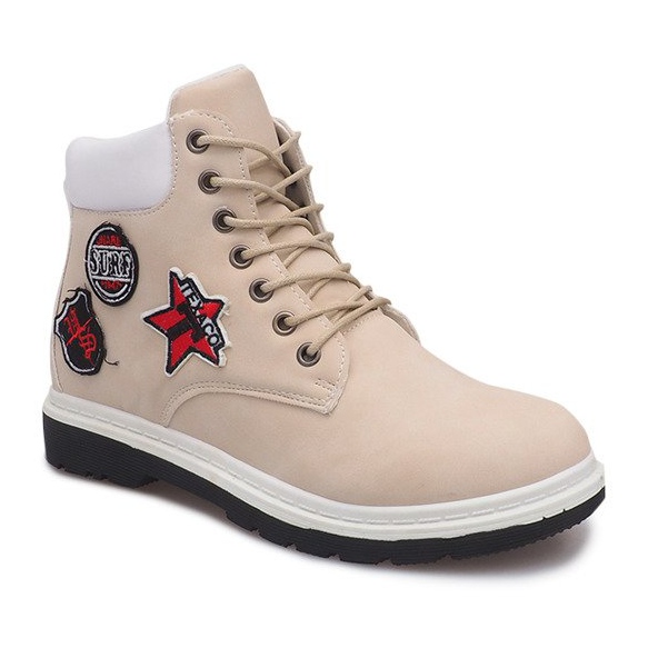 Zateplené kozačky SJ1679-5 béžové béžový 1 Zateplené kozačky SJ1679-5 béžové béžový 1