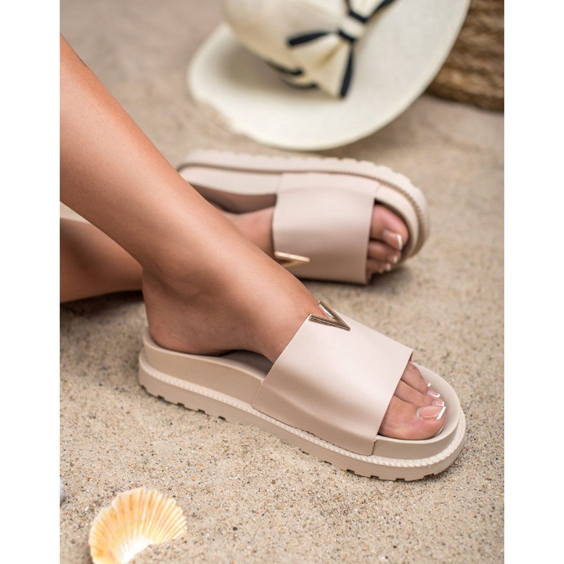 SHELOVET Pantofle Na Platformě růžový 1