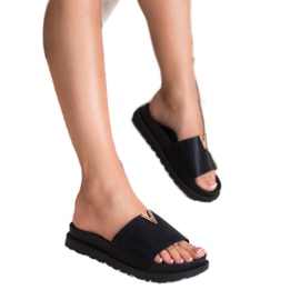 SHELOVET Pantofle Na Platformě černý 1