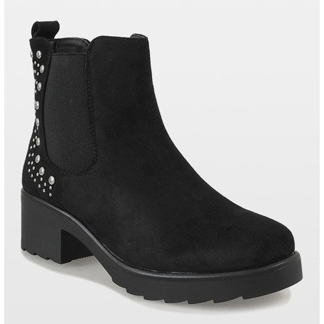 Kayla Shoes Černé zateplené boty na vysokém podpatku 88048 černý 1