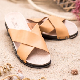 Clowse Béžové pantofle béžový 1