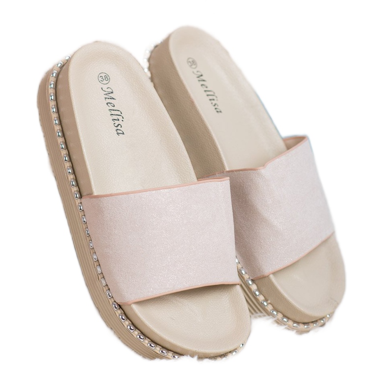 Melisa Sandály na klínku hnědý 2