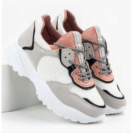 SHELOVET Módní tenisky růžový šedá 1