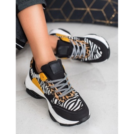 SHELOVET Tenisky se zvířecím potiskem černá vícebarevný 2