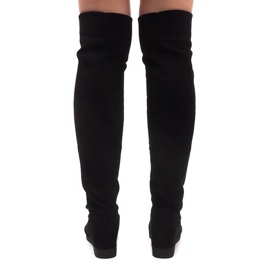 Teplé klínové boty 168-108 černé černý 2