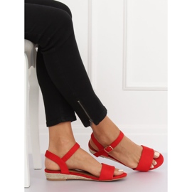 Sandály espadrilky červené 9R73 červené červený 1