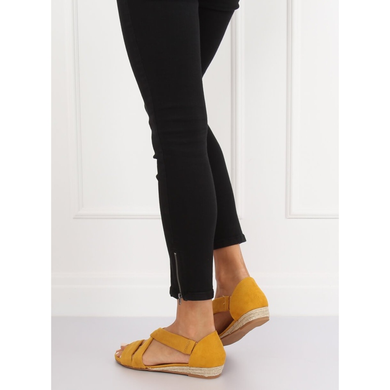Žluté sandály espadrilles 9R72 Yellow žlutá 1