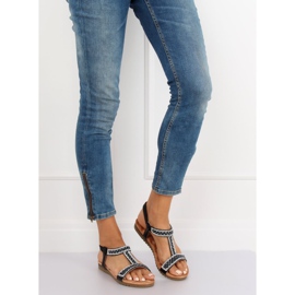 Černé dámské sandály HT-67 Black černý 1