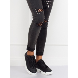 Černá sportovní obuv D1909 ČERNÁ / BÍLÁ černý 1