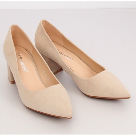 Lodičky na vysokém podpatku béžové KJ-10 Beige béžový 1