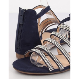 Tmavě modré sandály pro ženy LL6339 Blue námořnická modrá 1