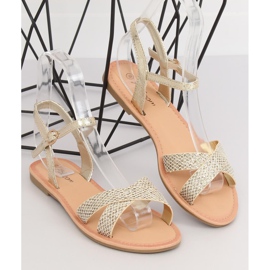 Dámské a zlaté sandály WL282 Gold zlatý 1