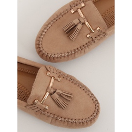 Dámské béžové mokasíny L7183 Khaki béžový 1