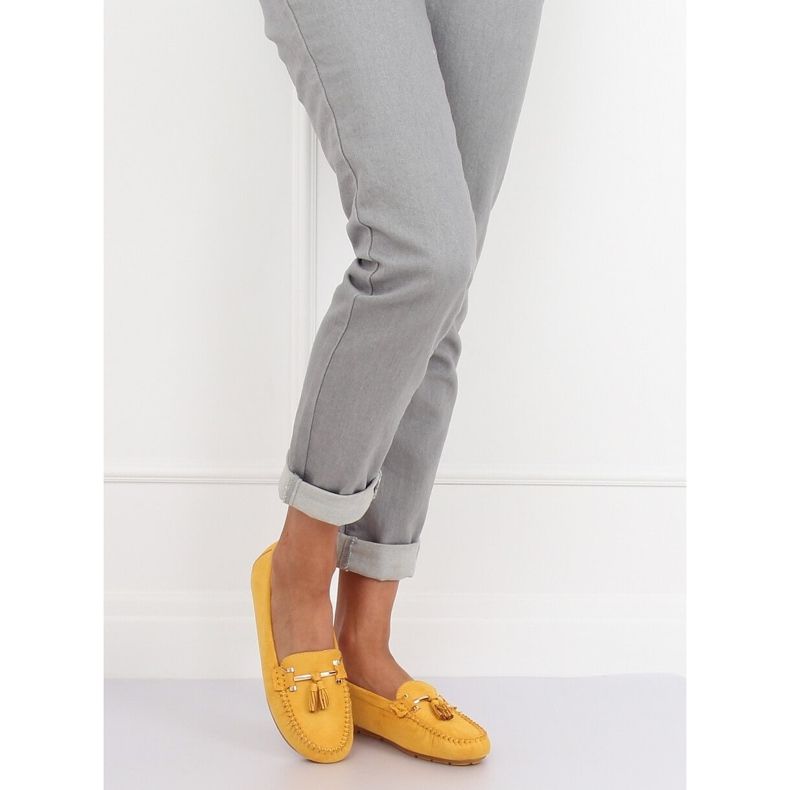 Žluté mokasíny pro ženy L7183 Žluté žlutá 1