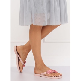 Žabky s květy růžové YJL-1818 růžové růžový 1