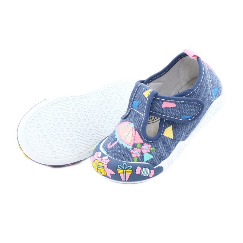 Tenisky American Club kožená vložka TEN30 modrá modrý růžový 5