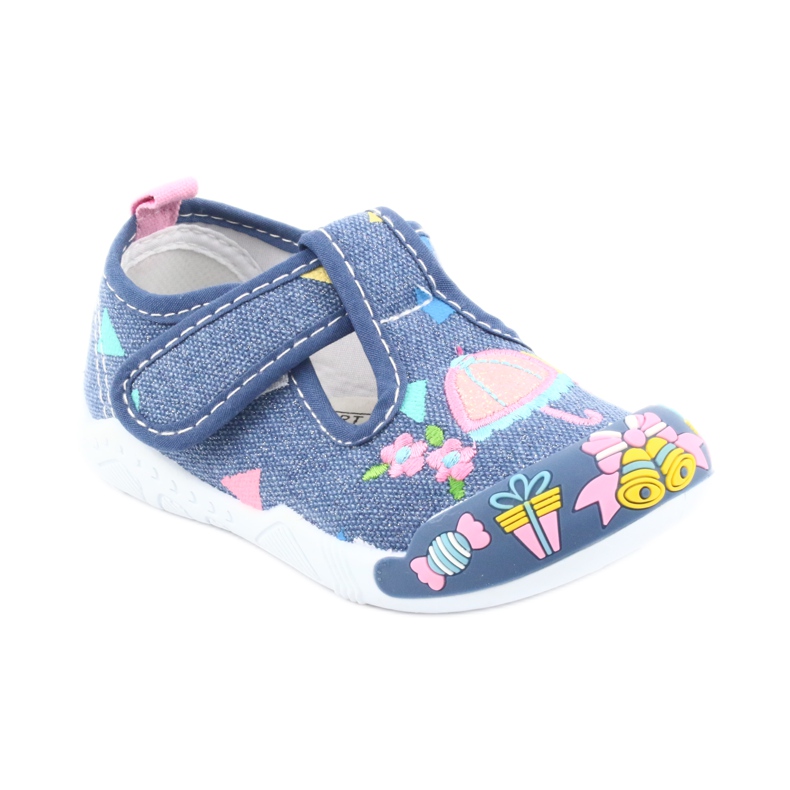 Tenisky American Club kožená vložka TEN30 modrá modrý růžový 1