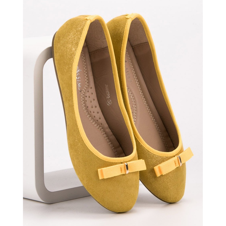 GUAPISSIMA Balerínky se třpytkami žlutá 1