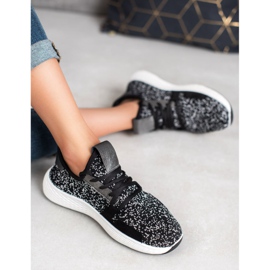 SHELOVET Nazouvací sportovní obuv černá 1