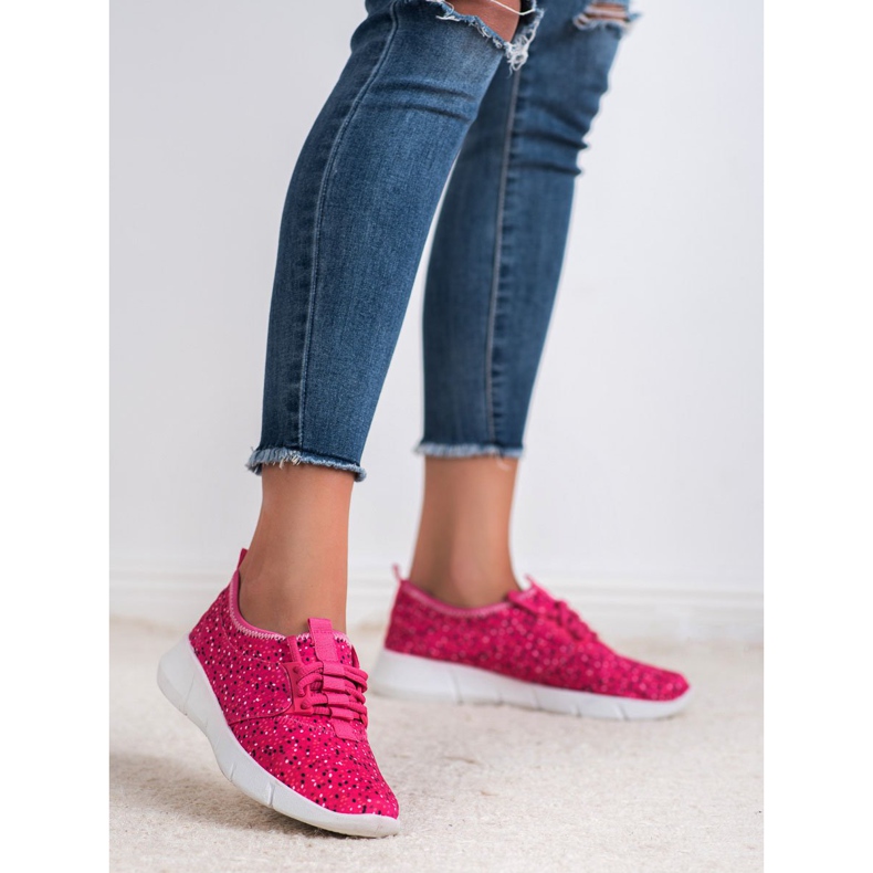 Bona Sportovní obuv s puntíky fialový 2